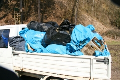In der Moosach gesammelter Müll 2009